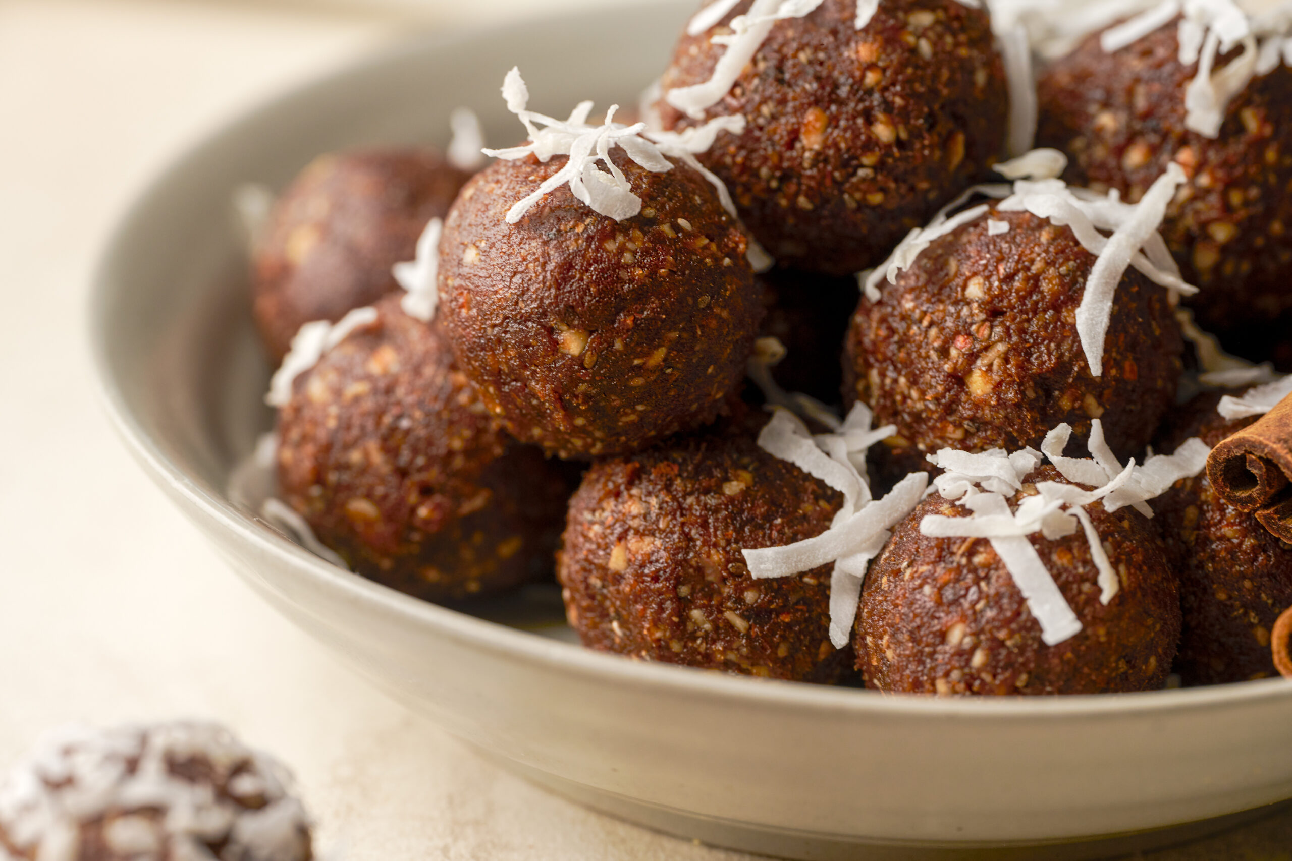 bowl of chocolate truffles